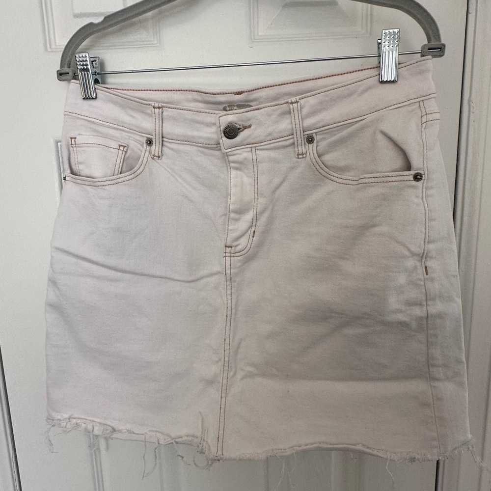 Old Navy High Rise White Jean Skirt